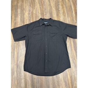 5.11 Tactical Series Mens 2XL Tall Black Short Sleeve Ripstop Utility Shirt
